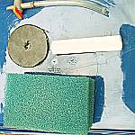 Schwammfilter Bauteile